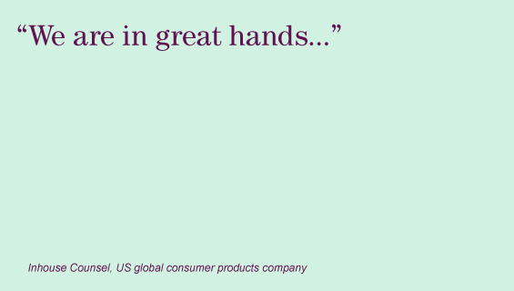 “We are in great hands...”