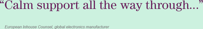 “Calm support all the way through...” Text here